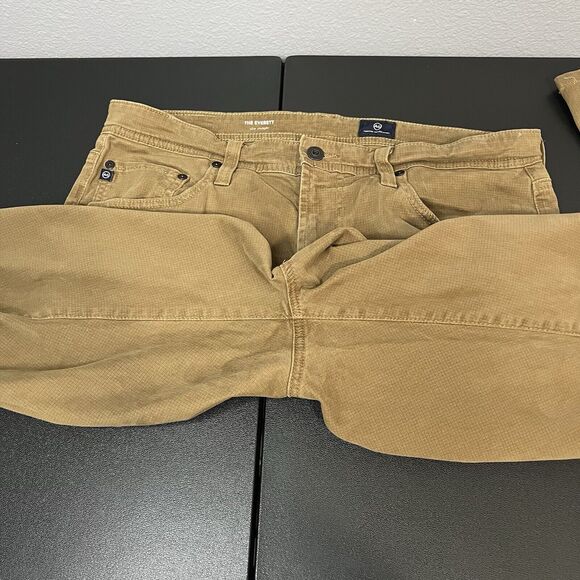 AG Adriano Goldschmied Brown Check Pants Men's Sz 34x32 - Picture 6 of 9